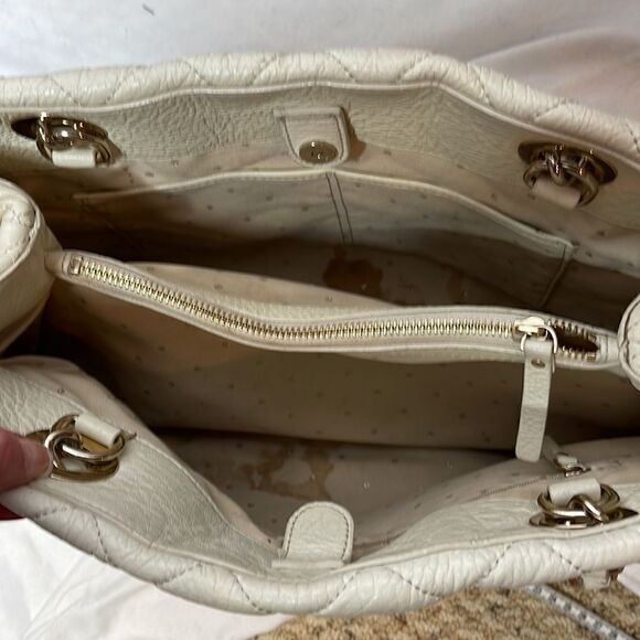 Kate Spade Cream Quilted Maryanne Shoulder Bag With Chain Handles. - Picture 11 of 14